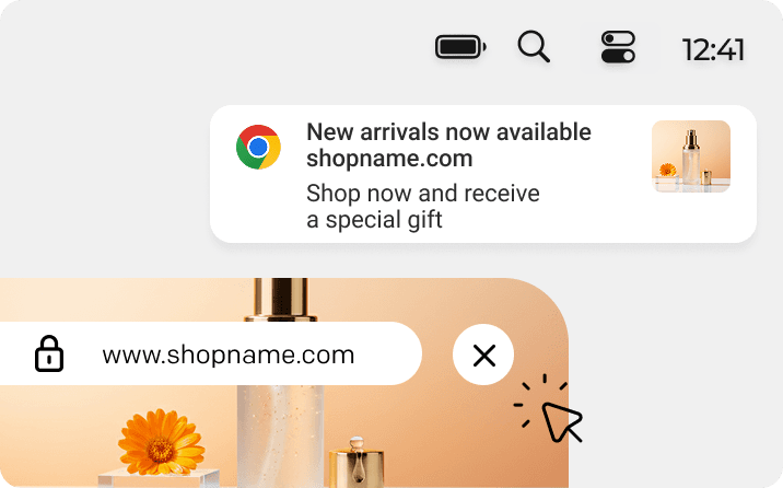 Web push (browser notifications)