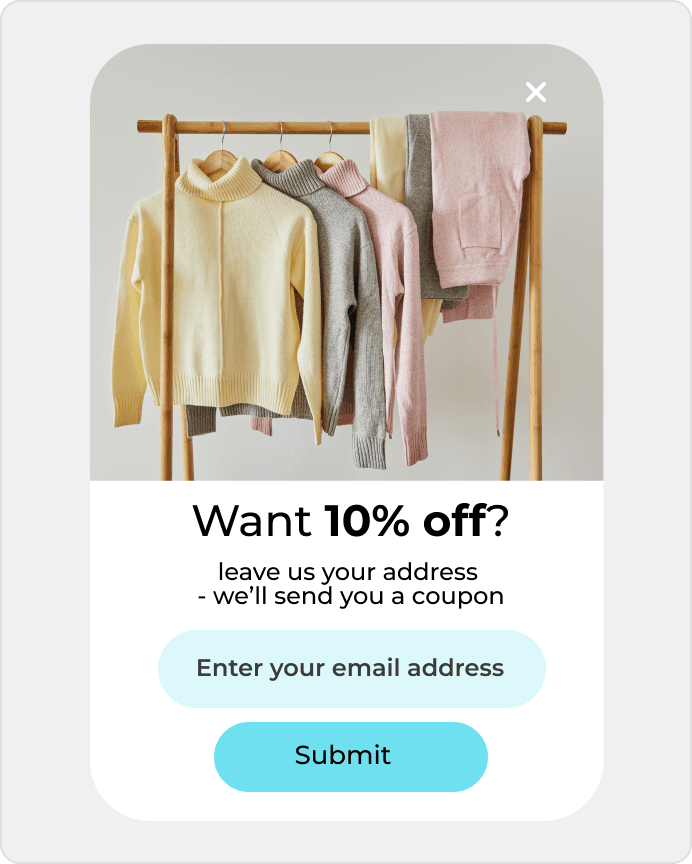 Scenario preview: newsletter signup with a discount
