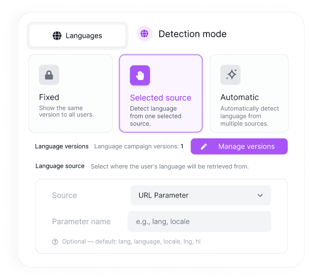 One campaign, multiple languages